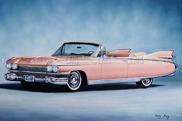 600x399 1959 Cadillac Eldorado Oil Painting - Cadillac Painting