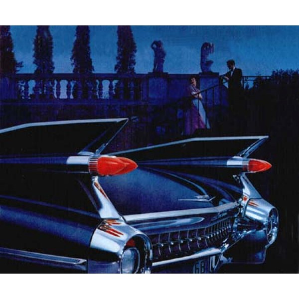 600x600 1959 Cadillac Moonlight Oil Painting - Cadillac Painting