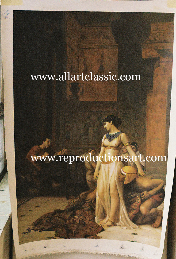 750x1103 Reproductions Gerome Paintings - Caesar And Cleopatra Painting