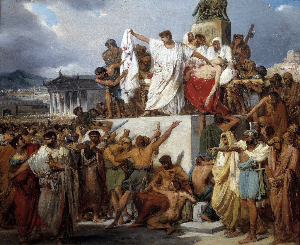 1024x835 The Death Of Julius Caesar Posters Amp Prints By Joseph Court - Caesar Painting