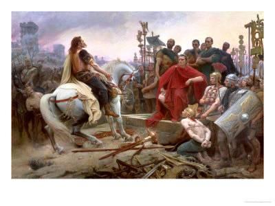 400x300 Vercingetorix Throws Down His Arms - Caesar Painting