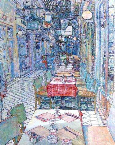 375x473 Cafe De Paris Paintings For Sale Saatchi Art - Cafe De Paris Painting