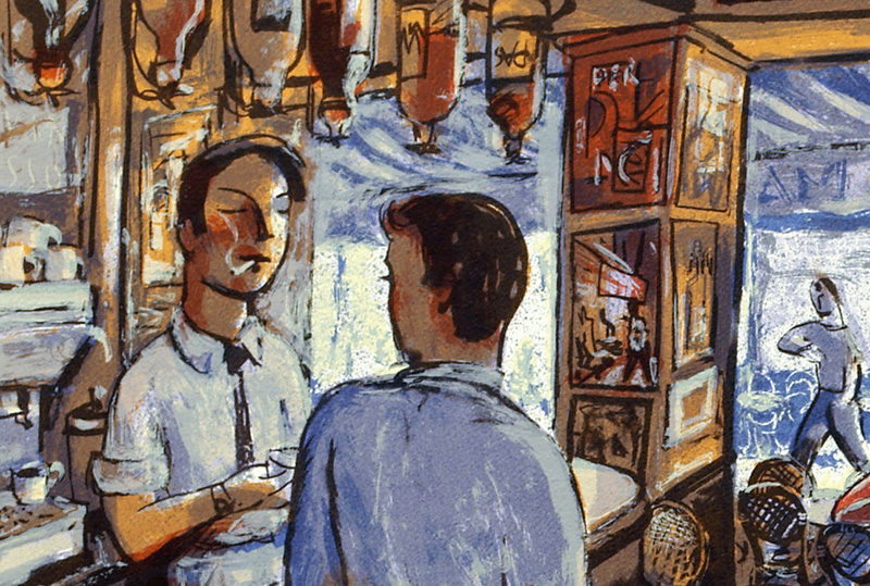 800x539 Cafe De - Cafe De Paris Painting