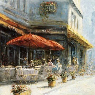 400x398 De Paris Art Print - Cafe De Paris Painting