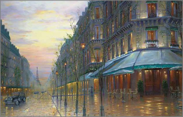 700x448 Robert Finale - Cafe De Paris Painting