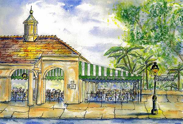 600x408 Cafe Du Monde Painting By Catherine Wilson - Cafe Du Monde Painting