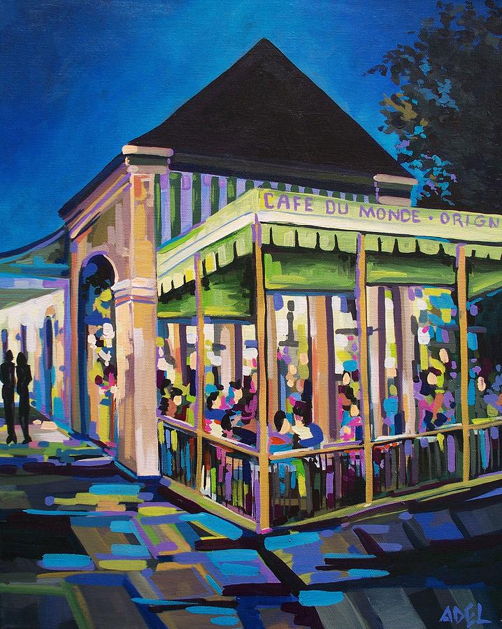 718x900 Cafe Du Monde Painting By Elaine Adel Cummins - Cafe Du Monde Painting