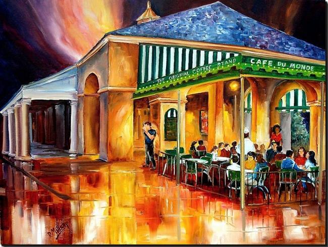650x490 Midnight - Cafe Du Monde Painting