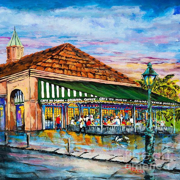 600x600 Morning - Cafe Du Monde Painting