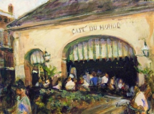 500x371 Cafe' Du Monde - Cafe Du Monde Painting