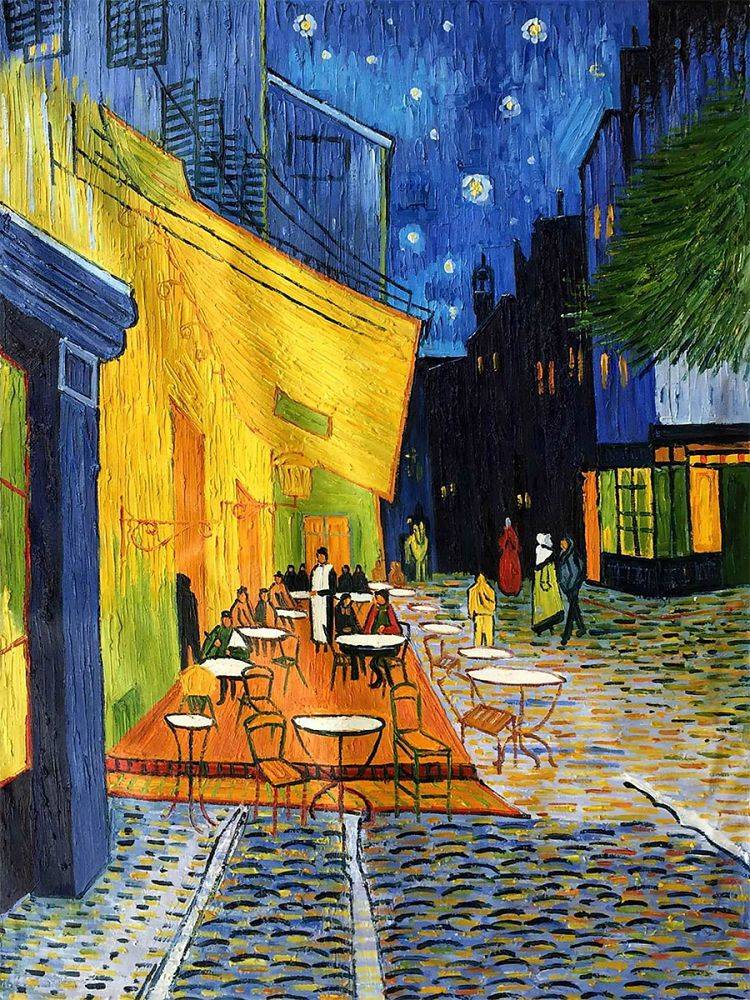 750x1000 Van Gogh - Cafe Terrace At Night Painting