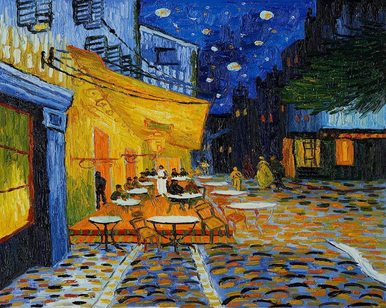 1280x1024 Van Gogh Terrace At Night Wallpapers - Cafe Terrace At Night Painting
