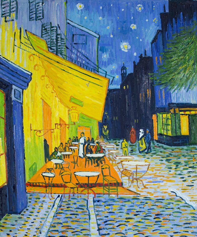 833x1000 Cafe Terrace - Cafe Terrace At Night Painting