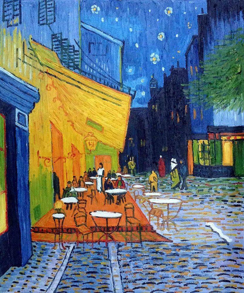 Cafe Terrace At Night Painting at PaintingValley.com | Explore ...