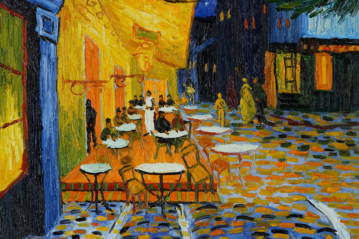 1200x800 Terrace - Cafe Terrace At Night Painting