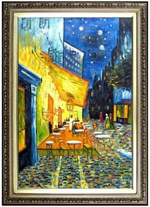 217x300 Framed Van Gogh Cafe Terrace - Cafe Terrace Painting
