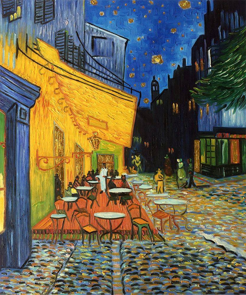 833x1000 Van Gogh, Terrace - Cafe Terrace Painting