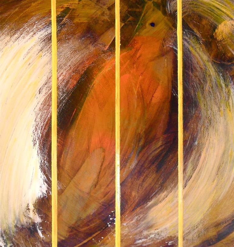 770x811 Saatchi Art Caged Bird Painting By Charles Edwin Myers - Caged Bird Painting