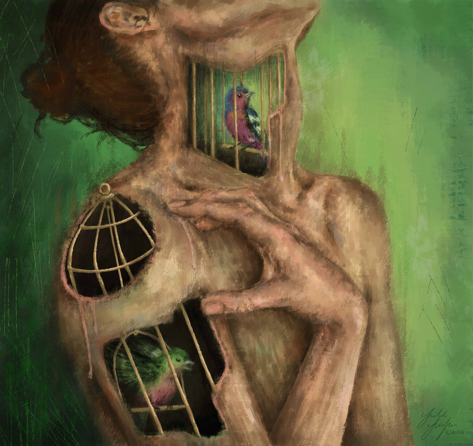 920x868 Where The Caged Birds Sing (Speedpaint) By Artistickaya - Caged Bird Painting