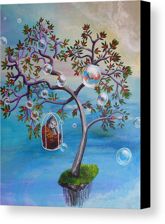553x750 Why The Caged Bird Sings Canvas Print Canvas Art By Mindy Huntress - Caged Bird Painting