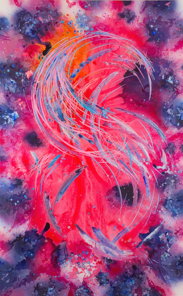 618x1000 As The Caged Bird Sings. Acrylic On Canvas. 72 X 45. 2014 - Caged Bird Painting