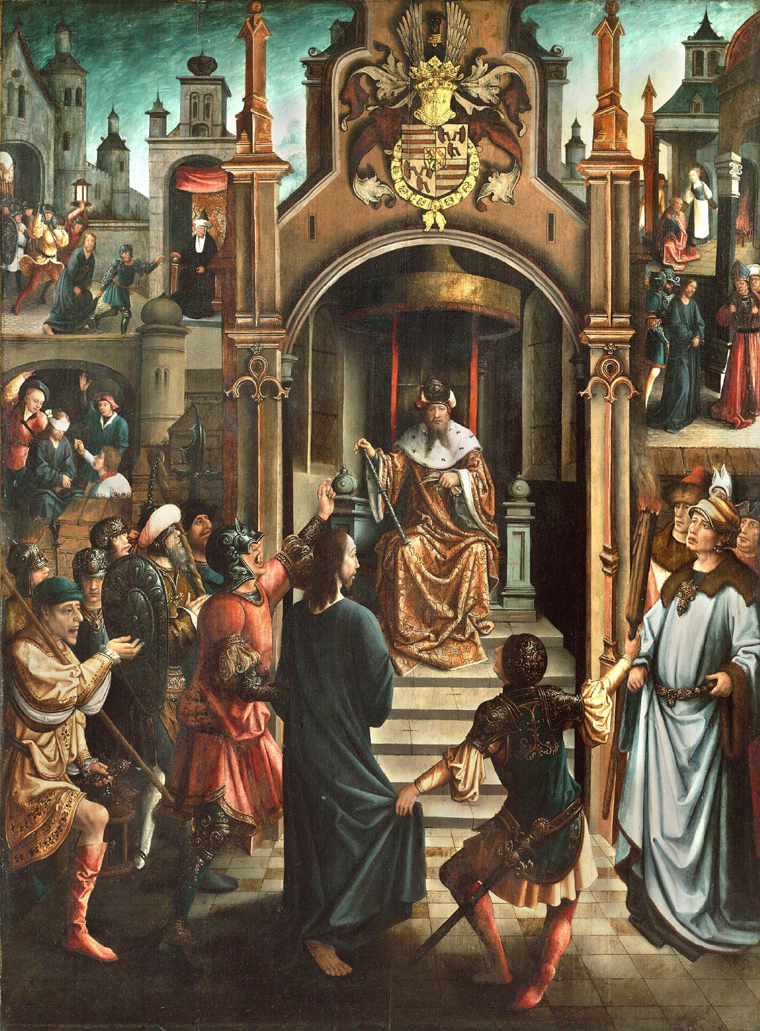 1106x1500 Christ Before Pilate, With Christ Led To Annas, The Mocking - Caiaphas Painting