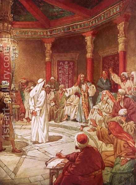 439x600 Jesus Brought Before Caiaphas And The Council William Brassey Hole - Caiaphas Painting