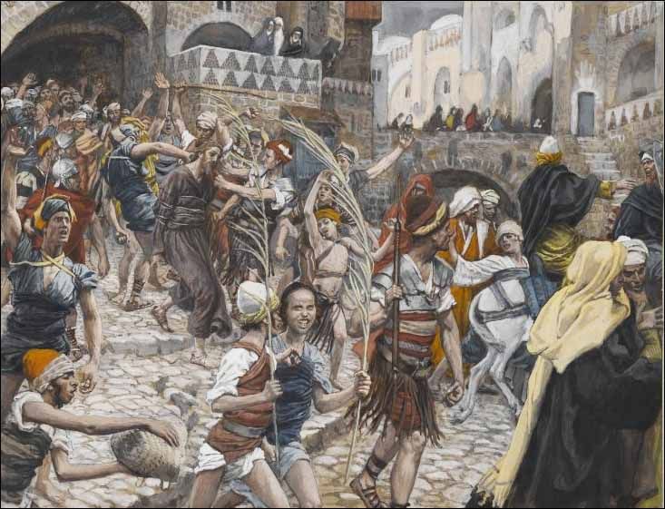 733x561 Tissot Jesus Led From Caiaphas To Pilate - Caiaphas Painting