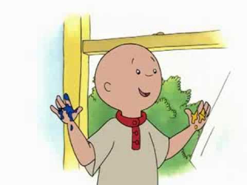 480x360 Caillou Finger Painting - Caillou Painting