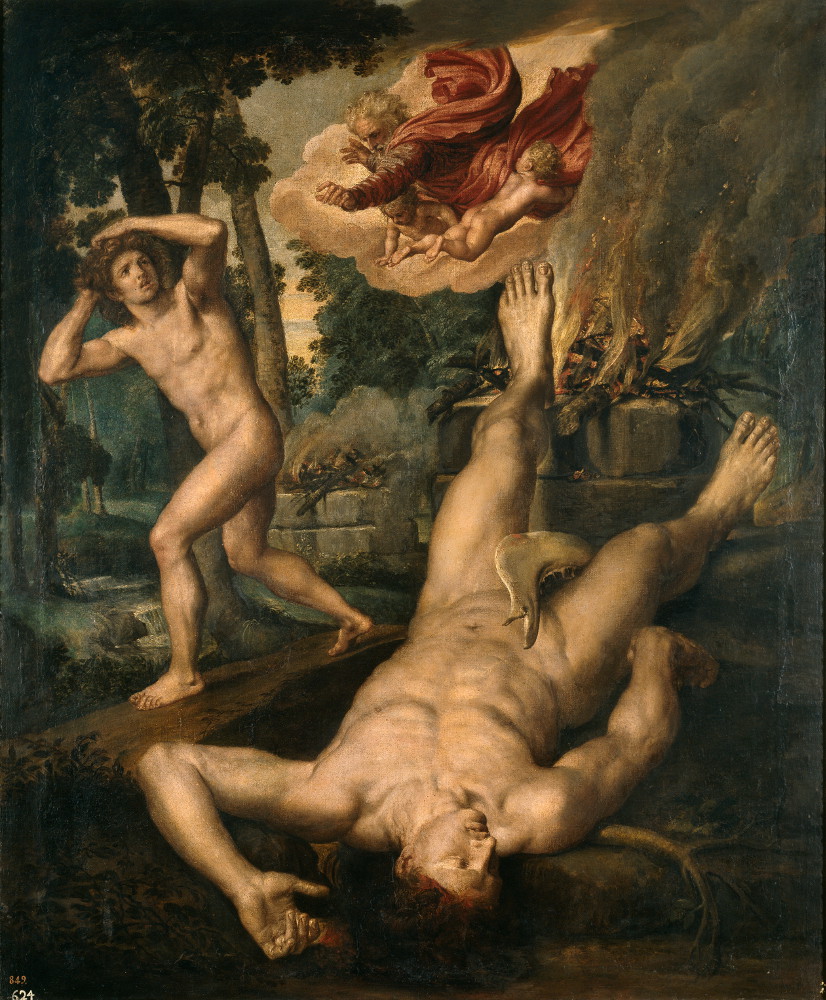 826x1000 Michiel Coxcie The Death Of Abel - Cain And Abel Painting