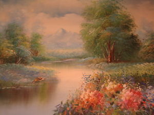 300x225 John Cain Certified Artistic Impressions Canvas Oil Painting - Cain Painting