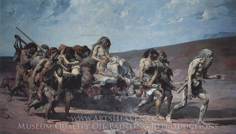 820x467 Reproduction Painting Fernand Cormon Cain, Hand Painted - Cain Painting