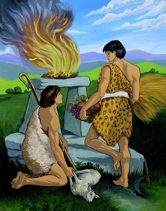 552x700 Cain And Abel Painting By Karon Melillo Devega - Cain Painting