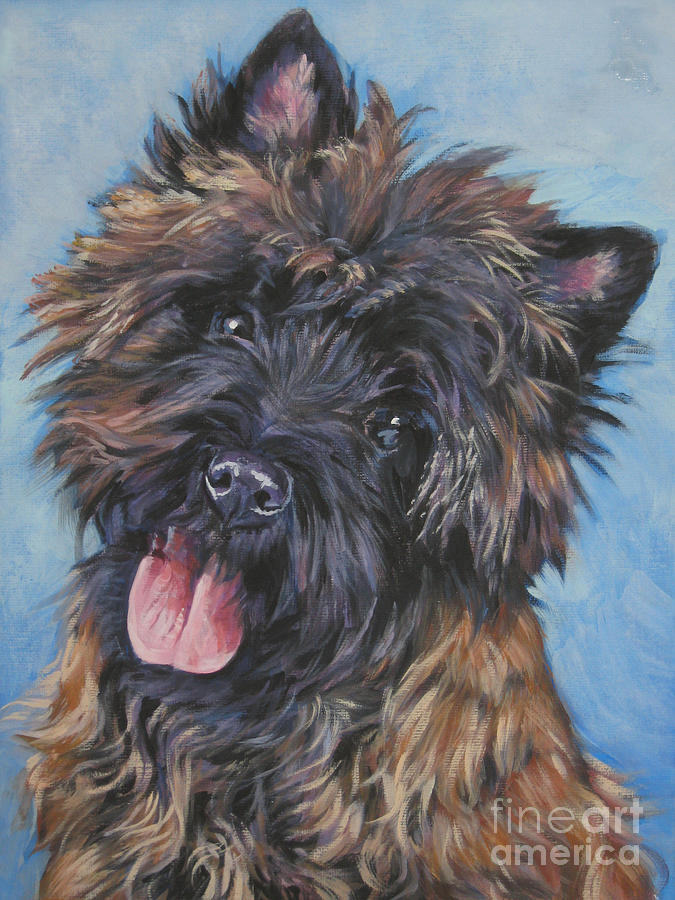 675x900 Cairn Terrier Brindle Painting By Lee Ann Shepard - Cairn Terrier Painting