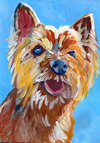 352x500 Cairn Terrier Painting, Colorful Pop Art Dog Wall Art - Cairn Terrier Painting