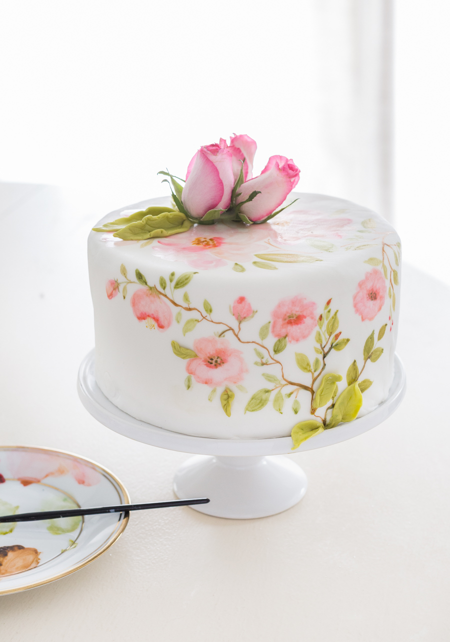 900x1284 Hand Painted Fondant Cake - Cake Painting