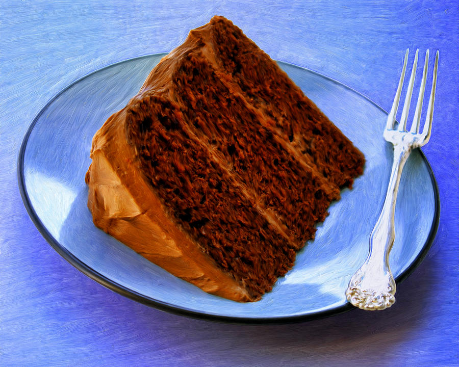 900x720 Chocolate Cake Painting By Dominic Piperata - Cake Painting