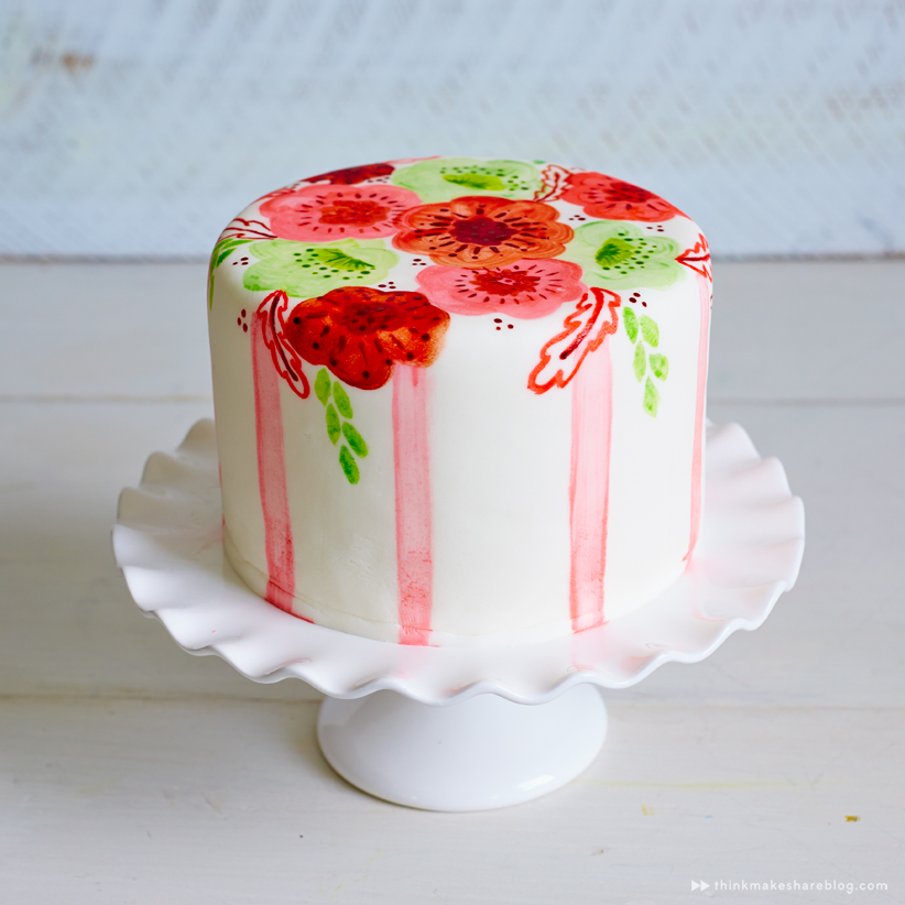 822x822 Diy Cake Painting For Mother's Day - Cake Painting