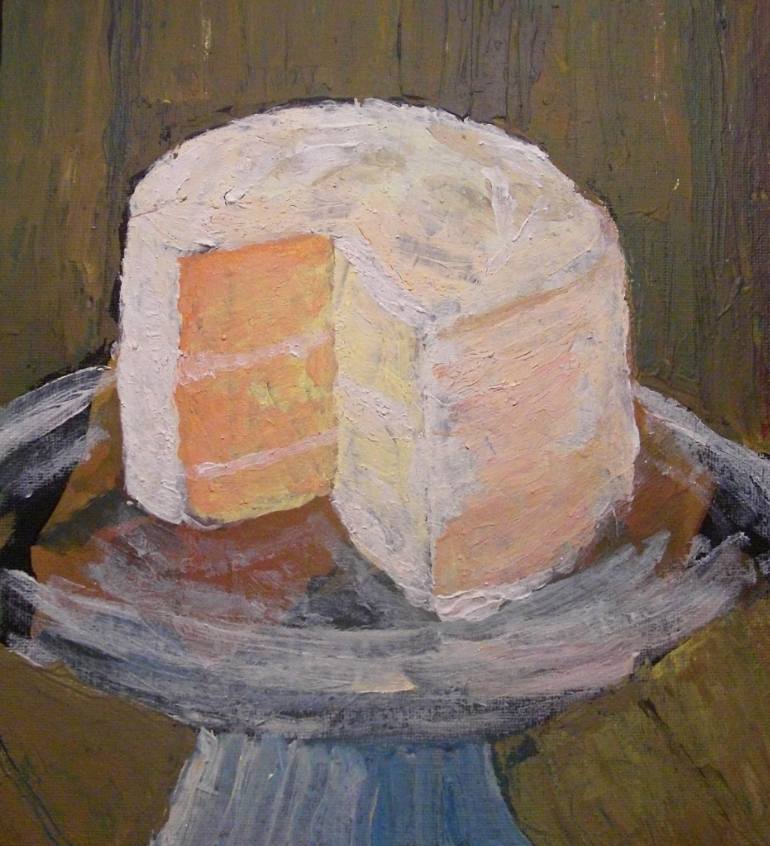770x846 Saatchi Art White Cake Painting Painting By Paul Wehby - Cake Painting Artist