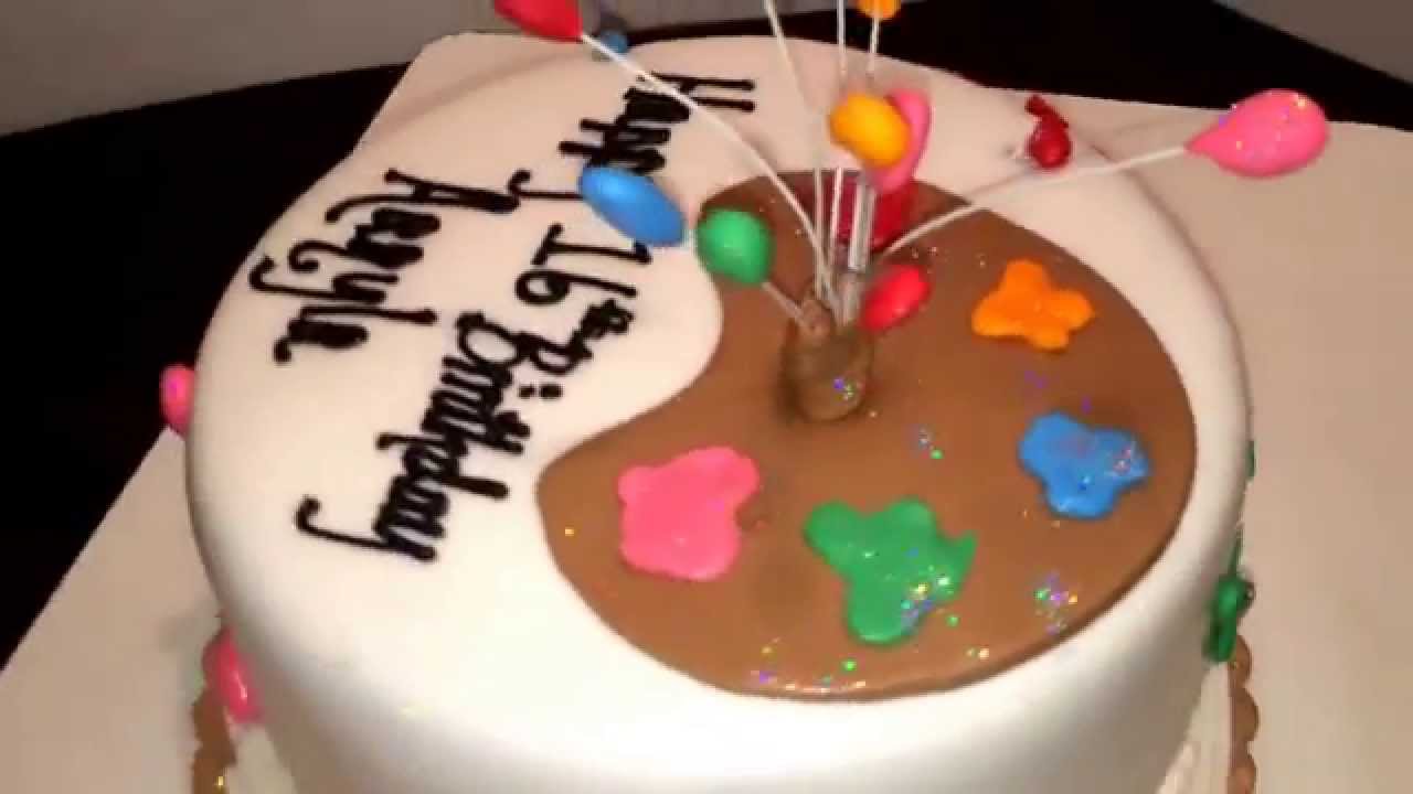 1280x720 Artist Paint Palette Cake !! Go Check Out Also - Cake Painting Artist