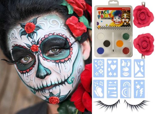536x397 How To Create Pretty Calavera Face Paint For Dia De Lost Muertos - Calavera Painting