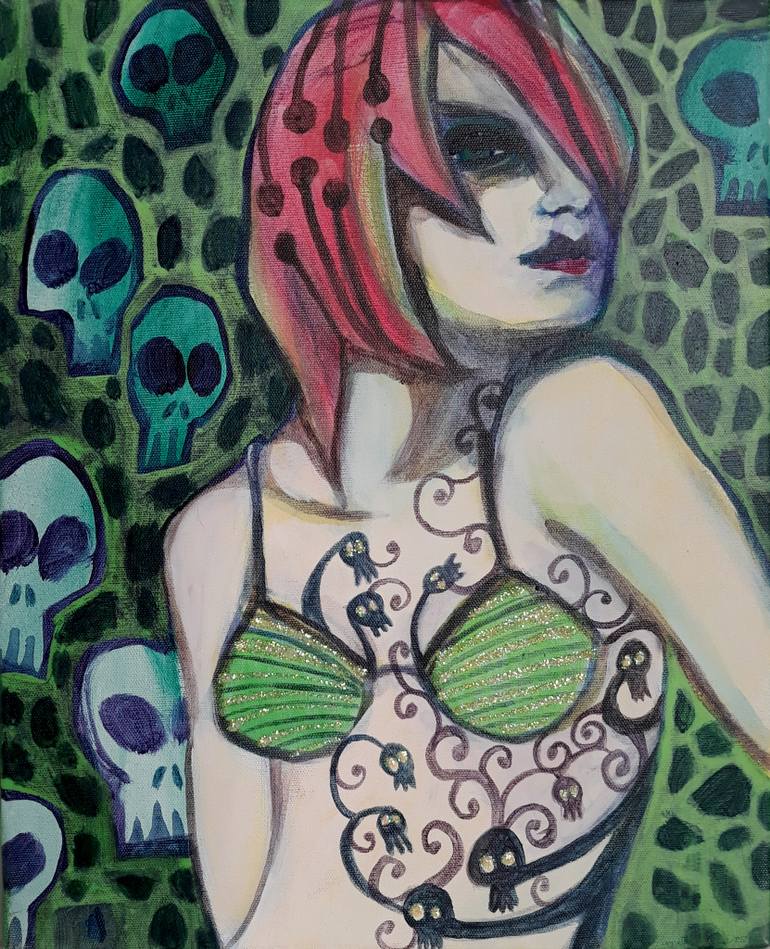 770x949 Saatchi Art Mujer Calavera Painting By Anita Smile - Calavera Painting