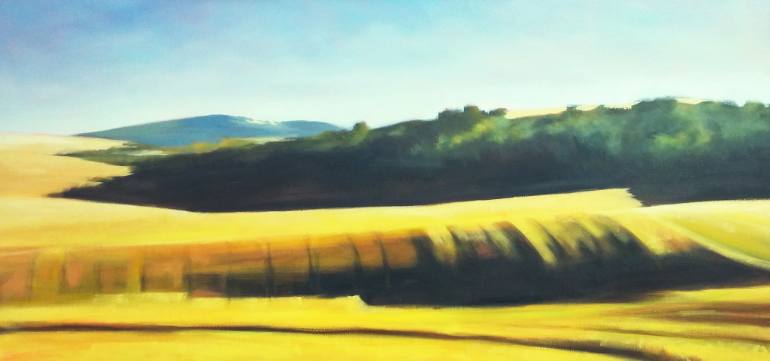 770x361 Saatchi Art Grainfields Painting By Carolyn Caldwell - Caldwell Painting