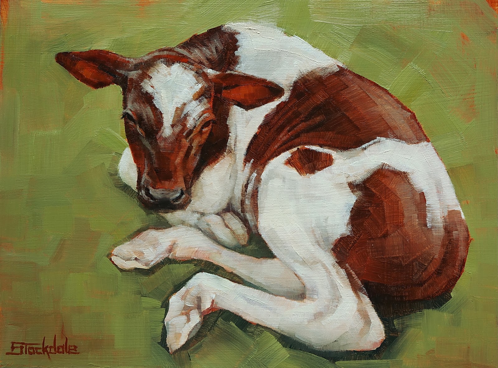 1600x1183 Margaret Stockdale - Calf Painting