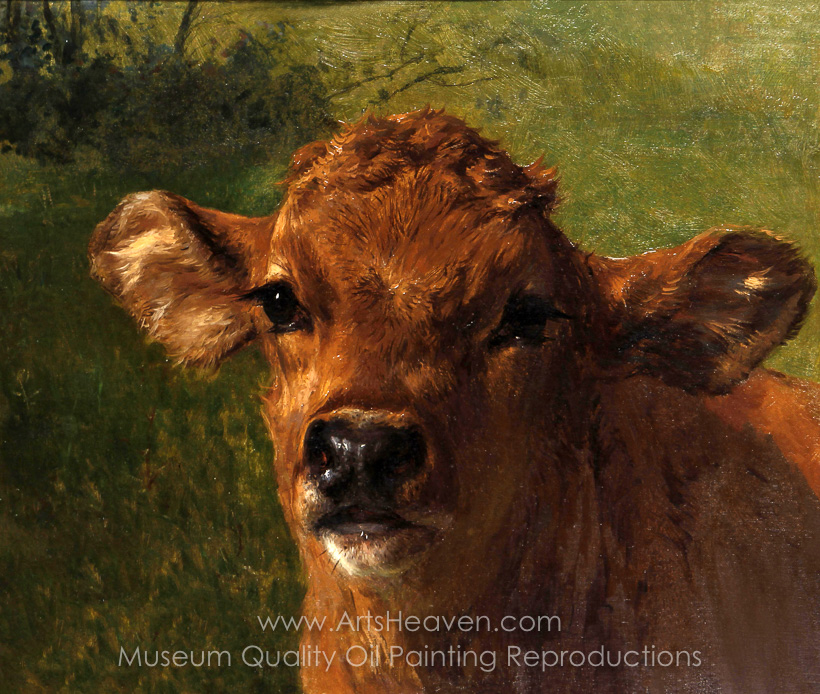 820x694 Reproduction Painting Rosa Bonheur Head Of A Calf, Hand Painted - Calf Painting