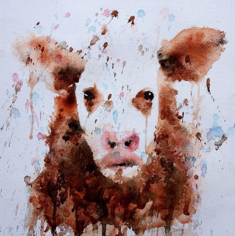 770x772 Saatchi Art Calf Painting By Emily Mcphee - Calf Painting