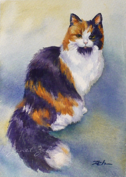 Calico Cat Painting at PaintingValley.com | Explore collection of ...