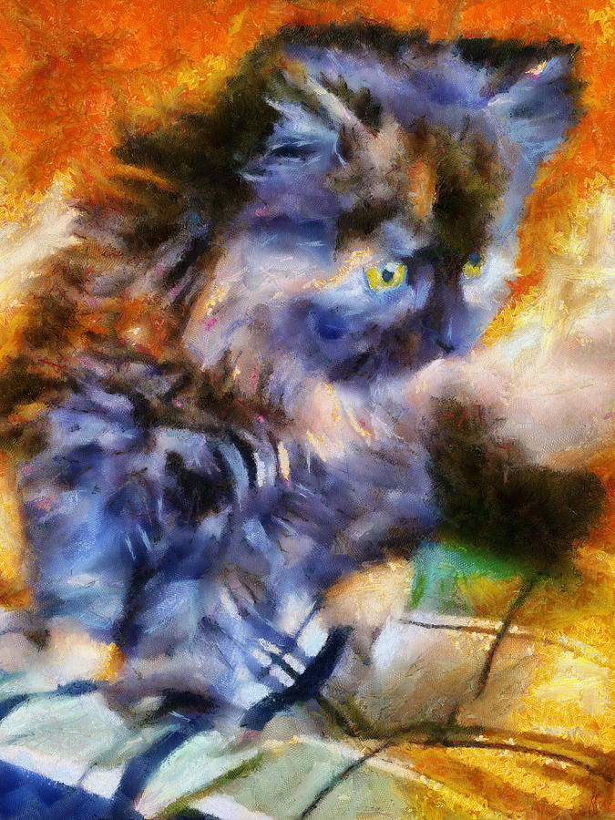 675x900 Calico Kitten Painting By Jai Johnson - Calico Painting