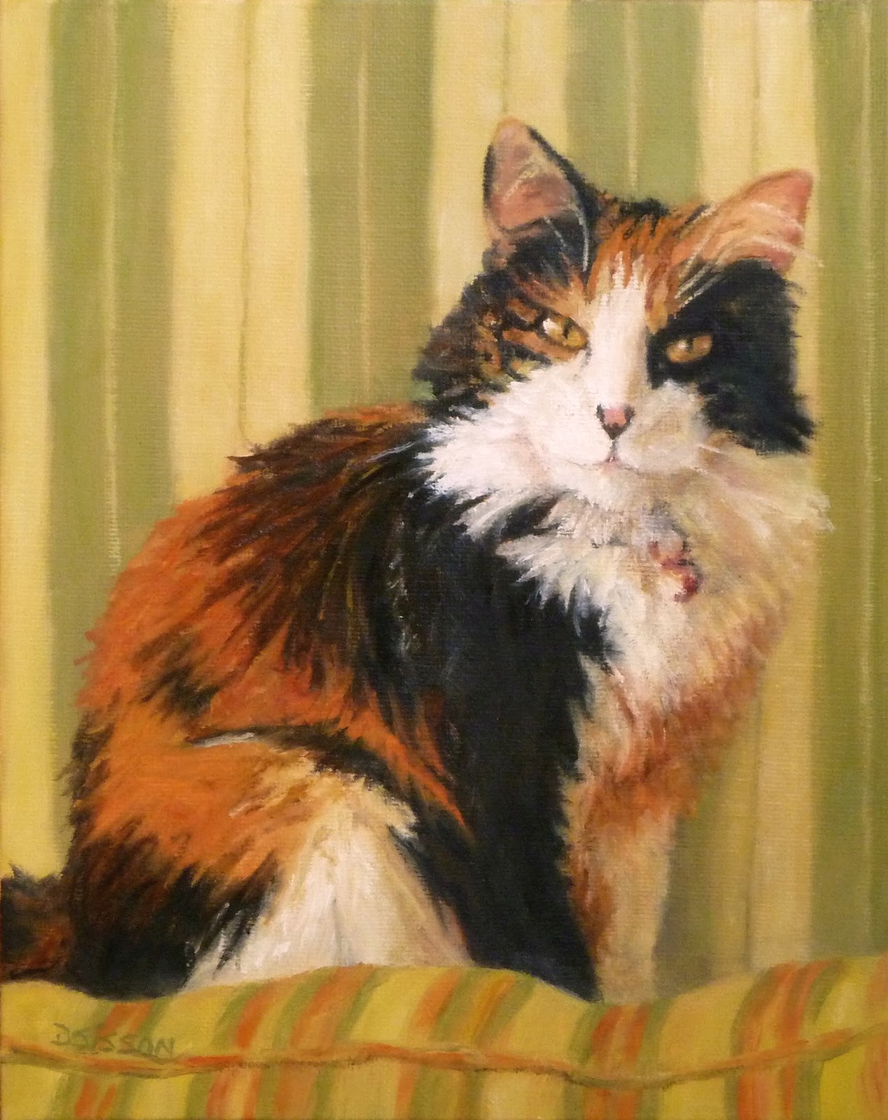 1269x1600 Daily Painting Projects Calico Softness Oil Painting Cat Art Pet - Calico Painting