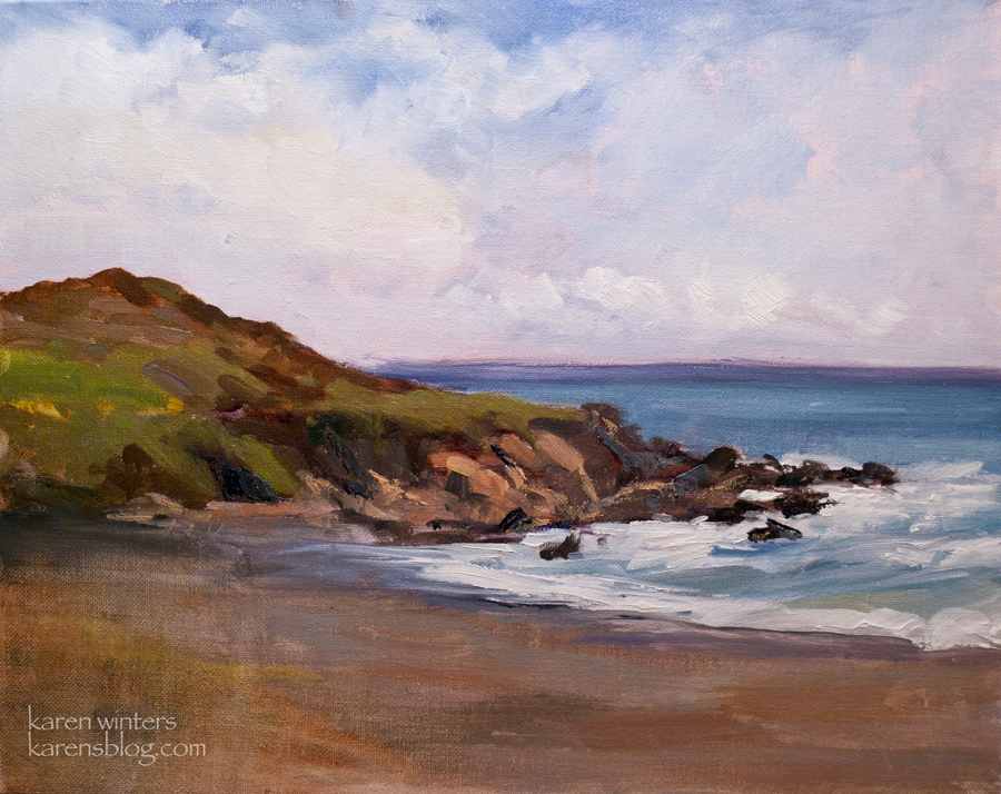 900x714 Cambria - California Beach Painting